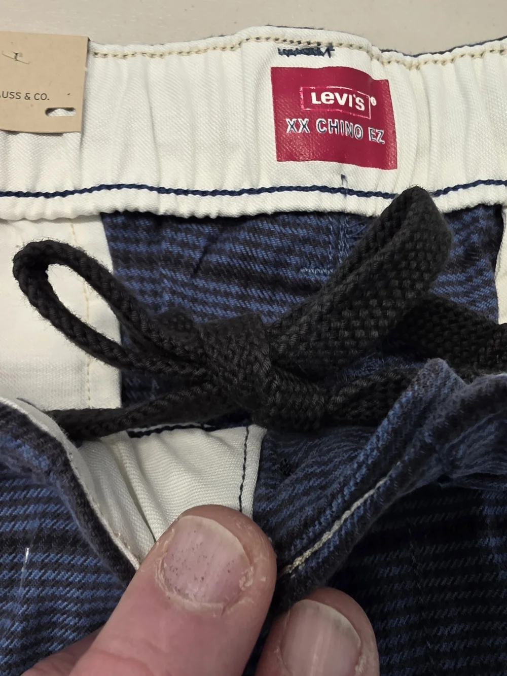 Levi's XX Chino EX Taper Men's Pants Small Stretch . New w/ Tag Blue Plaid
